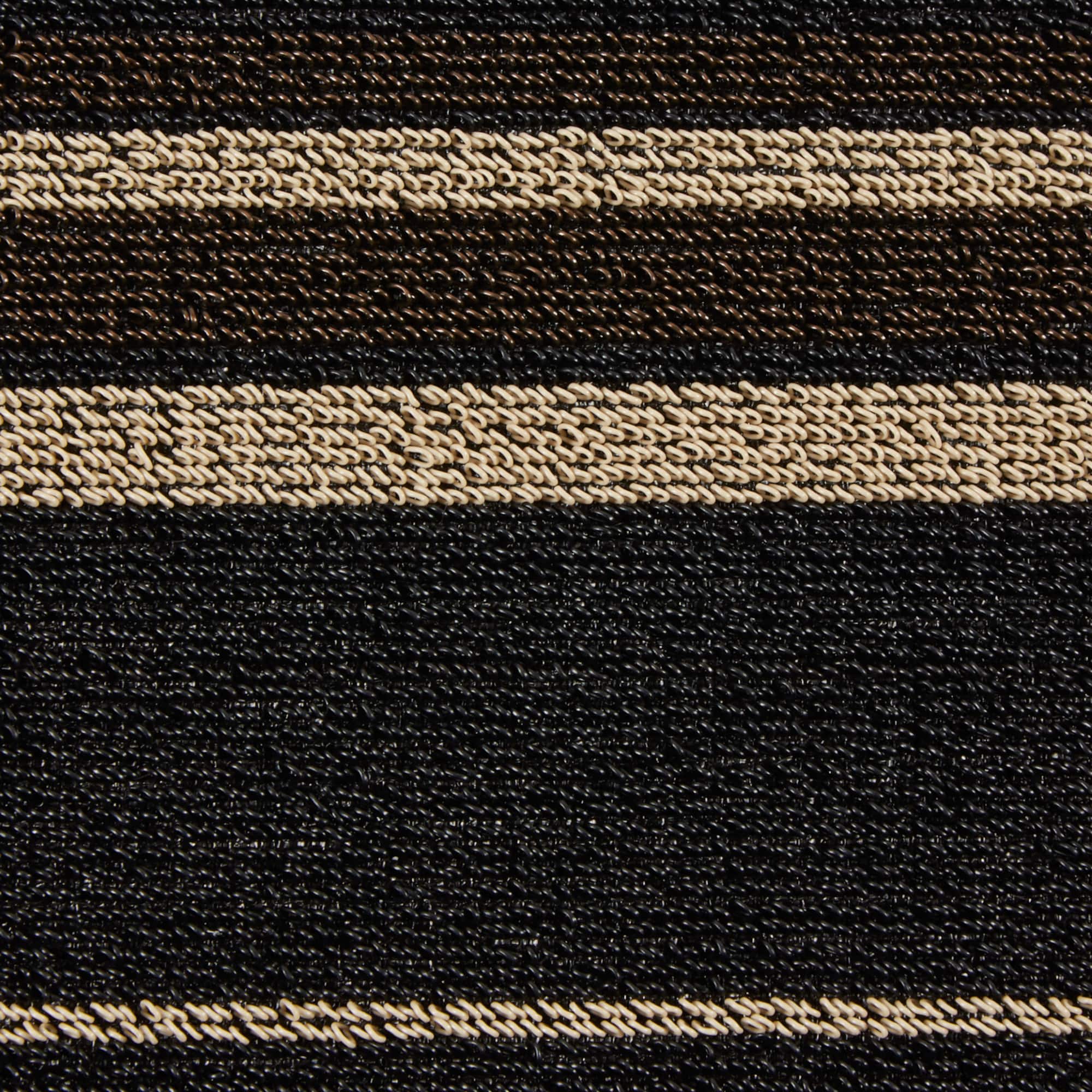 Neutral Stripe Tufted Loop Textilene Mat